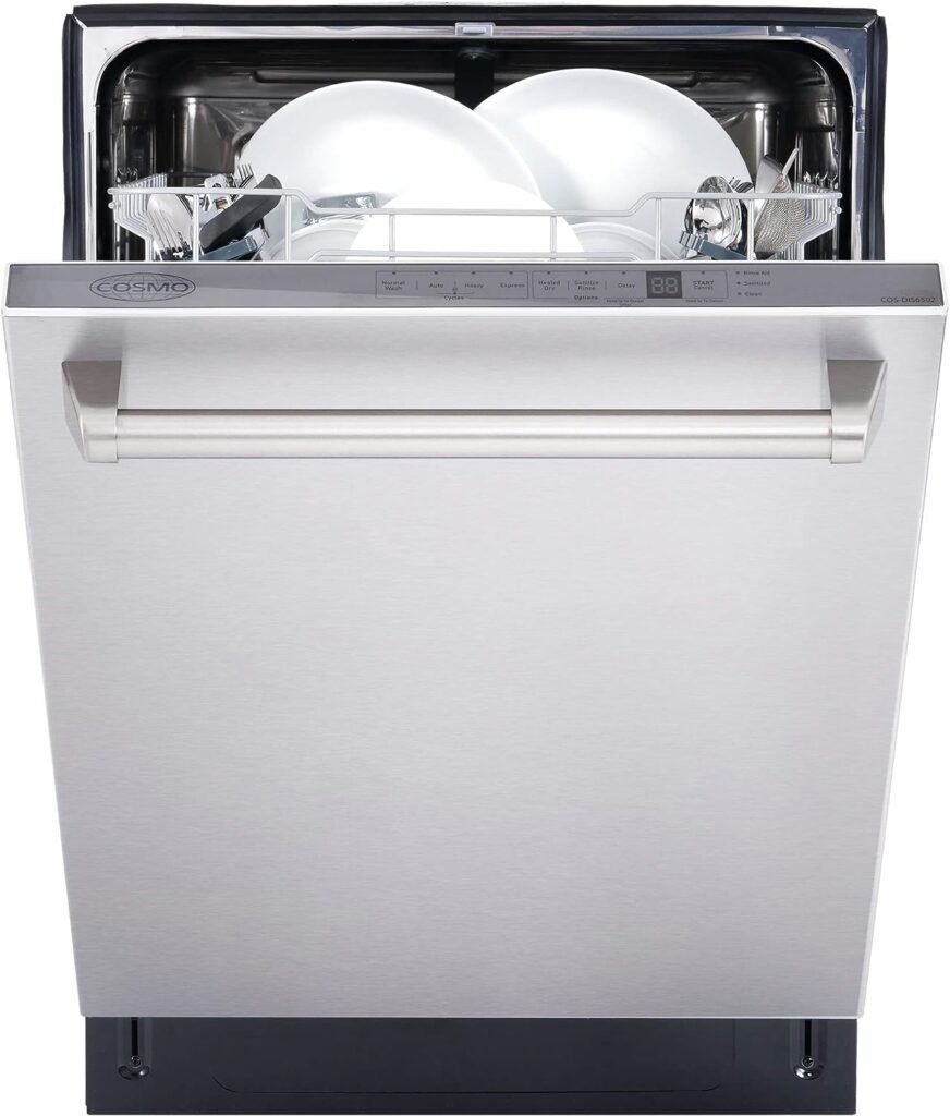 COSMO COS-DIS6502 24 in. Dishwasher in Fingerprint Resistant Stainless Steel with Stainless Steel Tub